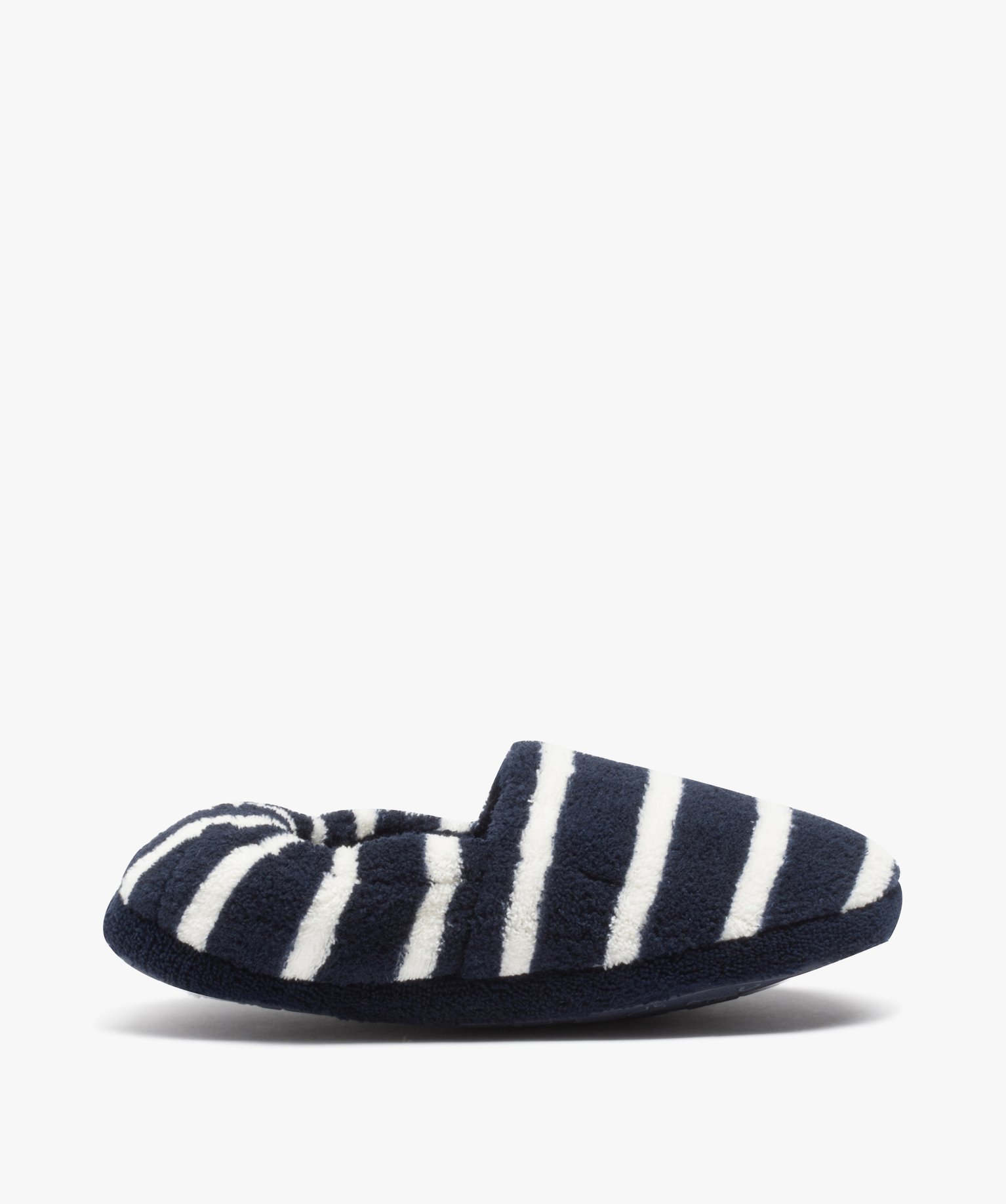 Chaussons Garçon en velours à rayures - Apollo marine | GEMO