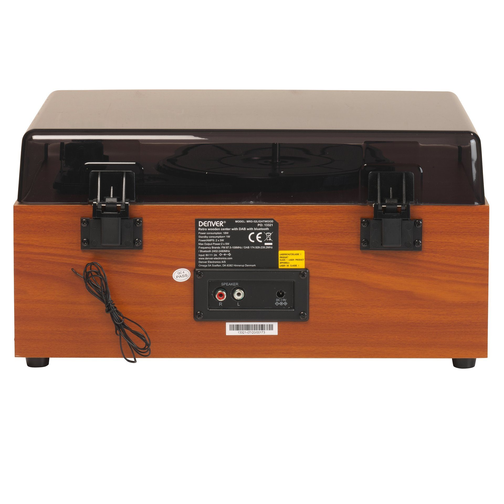Denver Denver Retro Musiksystem MRD-52 LIGHTWOOD Plattenspieler