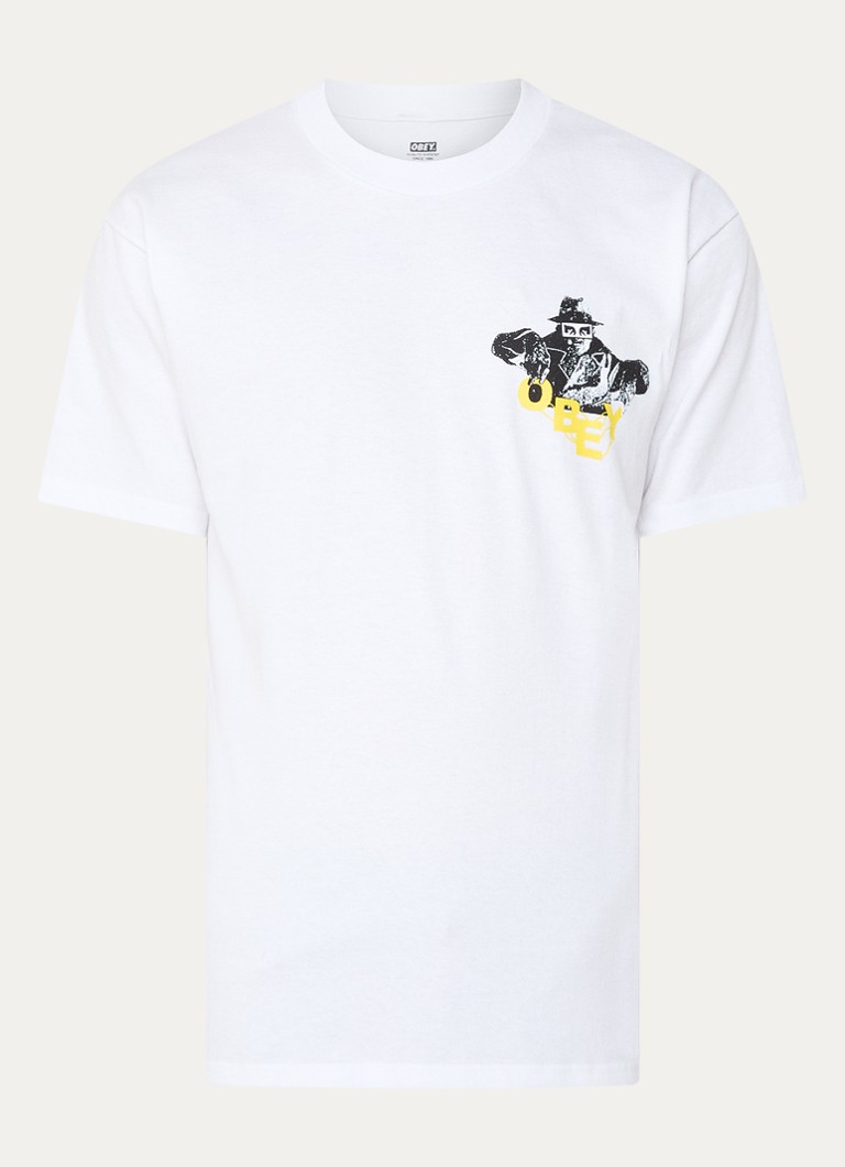 Obey Inner Power T-krekls ar logotipu un apdruku aizmugurē