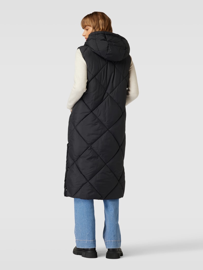 Longweste mit Kapuze Modell 'Puffa' in schwarz