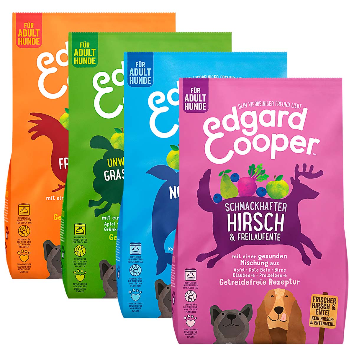 Edgard & Cooper Adult Probierpaket 4x2,5kg kaufen bei ZooRoyal