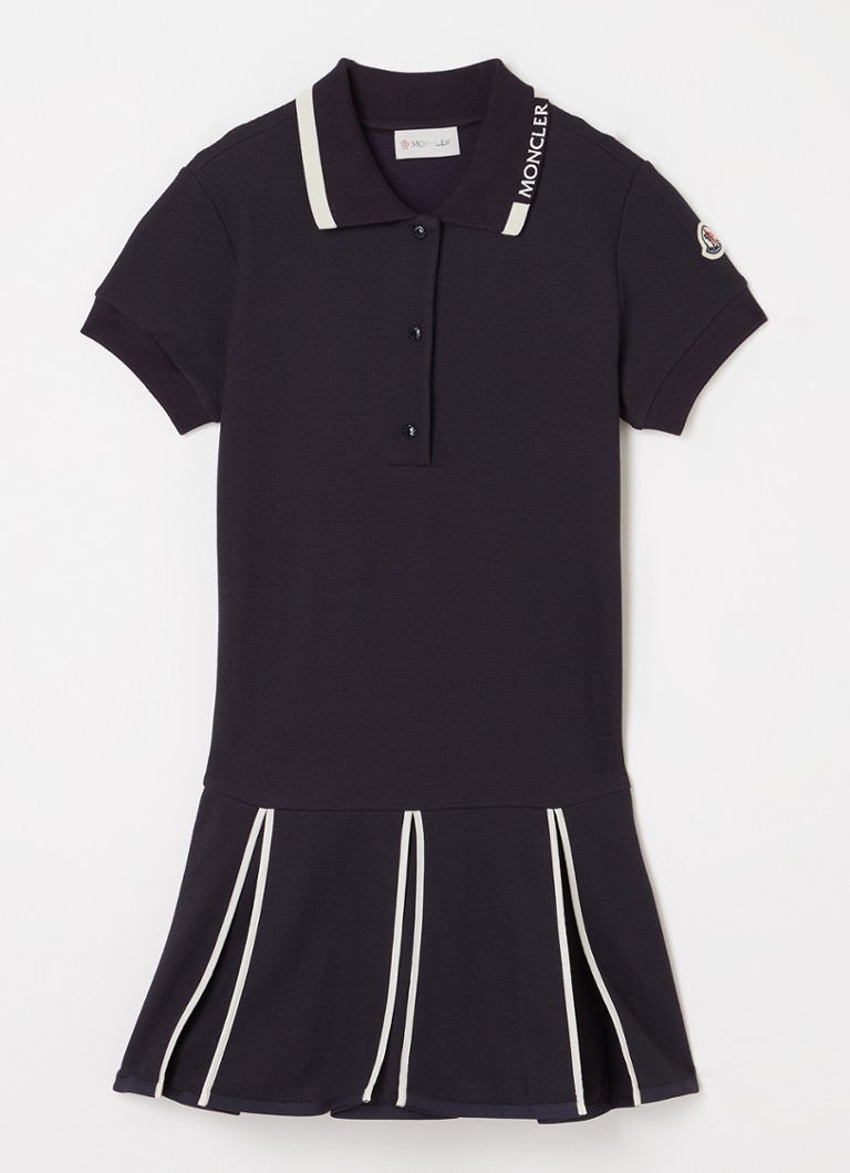 Rochie polo midi Moncler din bumbac piqué cu logo