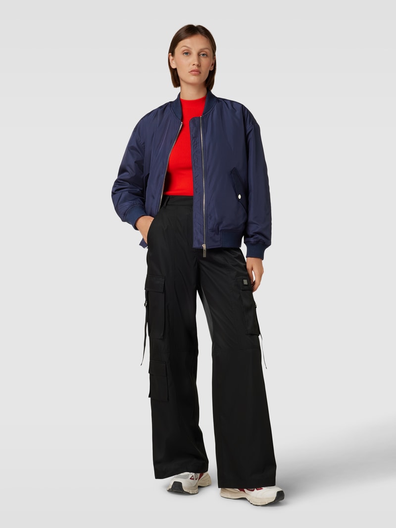 Bomberjacke mit Stehkragen Modell 'COLL' in marineblau