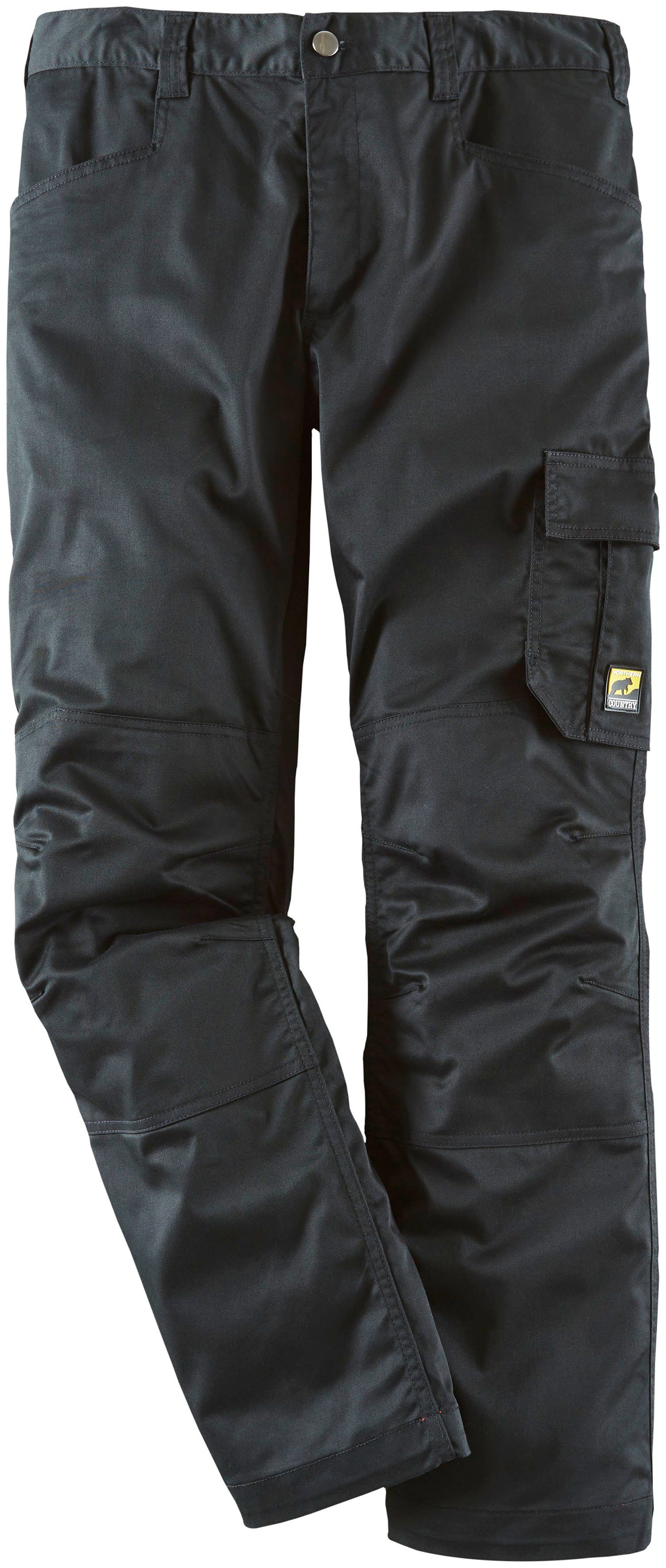 Northern Country Arbeitshose light flex (einfache Verlängerung der Hose um 3cm, 7 Taschen + Kniebesatz) bequem durch Materialmix: weich, leicht und flexibel, ergonomisch