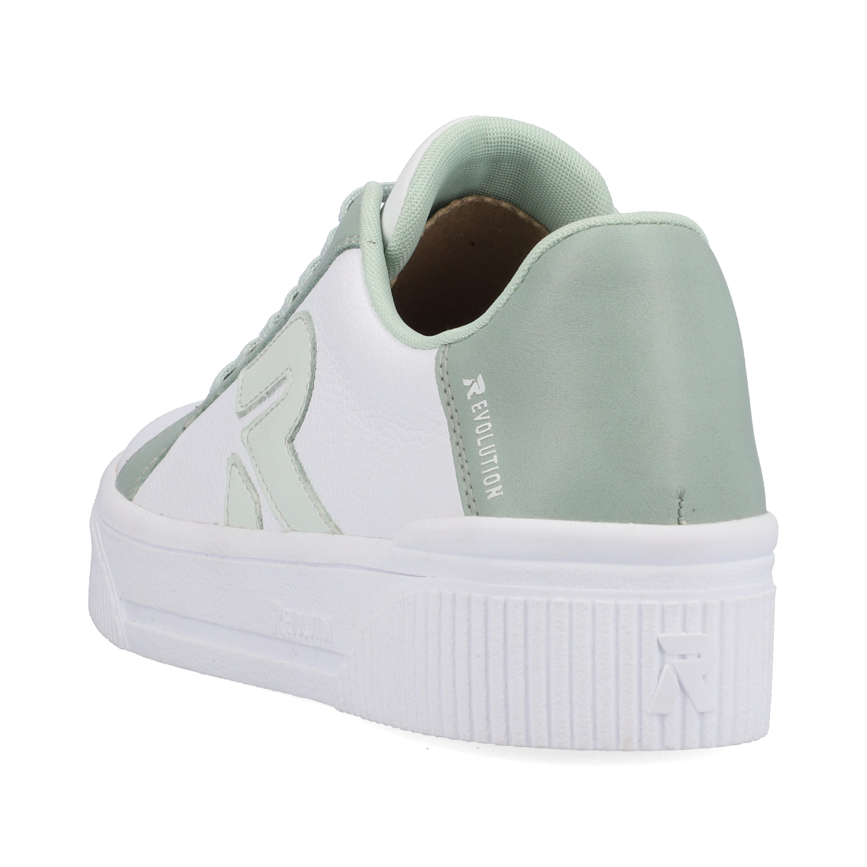 Rieker Damen Sneaker Low swan-white mint-green