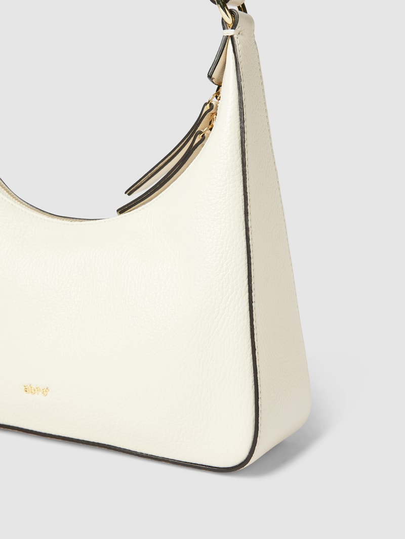 Hobo Bag mit Label-Detail Modell '8PM' in ecru