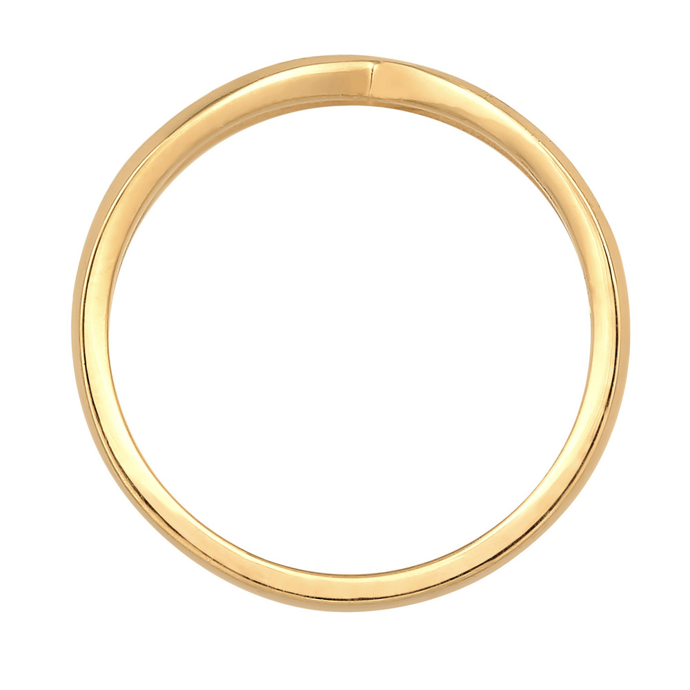 Elli Elli Bague Femmes pile en forme de V géo basique tendance en argent sterling 925 Bague