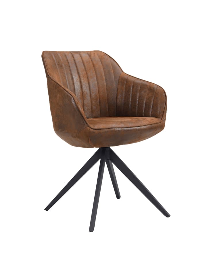 B&D Home Drehstuhl ARVIT in Braun - (B)58 x (H)81 x (T)61 cm günstig kaufen onesize