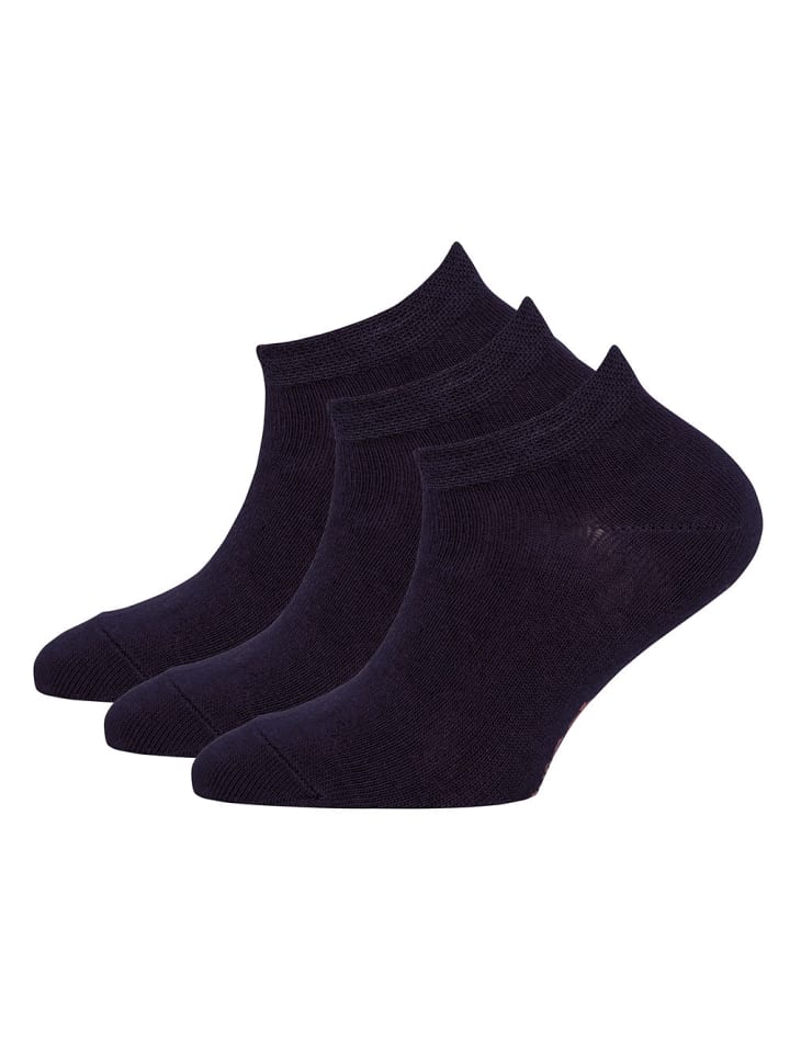 ewers 3er-Set Sneaker Socken Uni in marine günstig kaufen