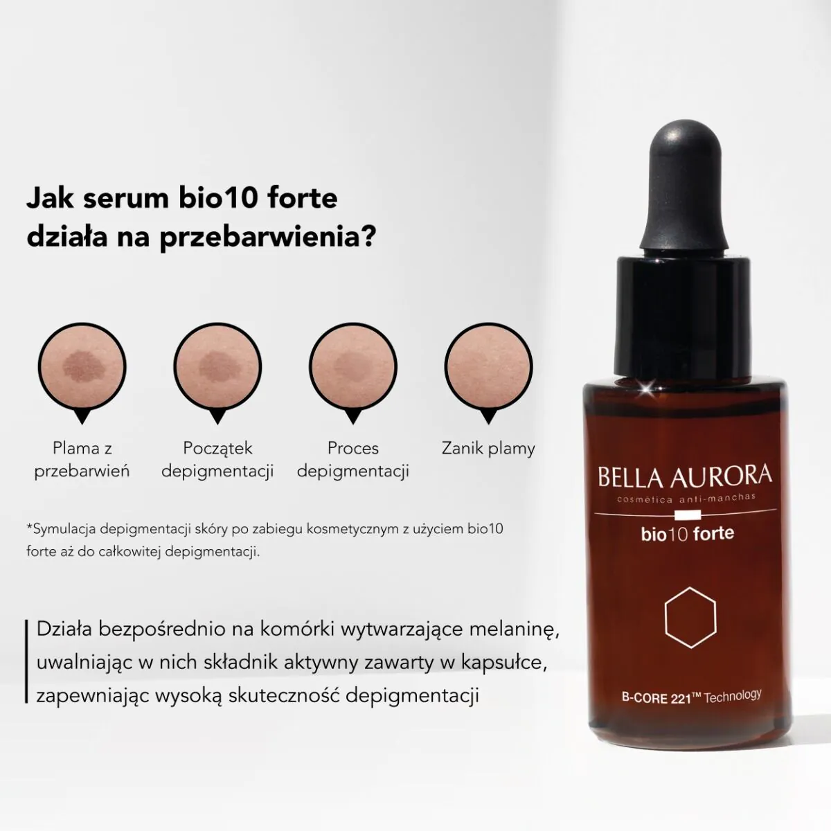 Bella Aurora Bio10 Forte intensyvios depigmentacijos lašelinė priemonė