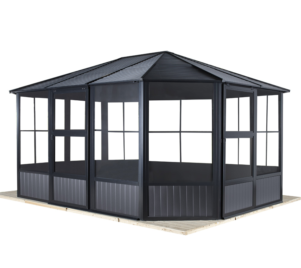 50NRTH Sojag Aluminium Pavillon und Wintergarten Charleston 12x12 anthrazit