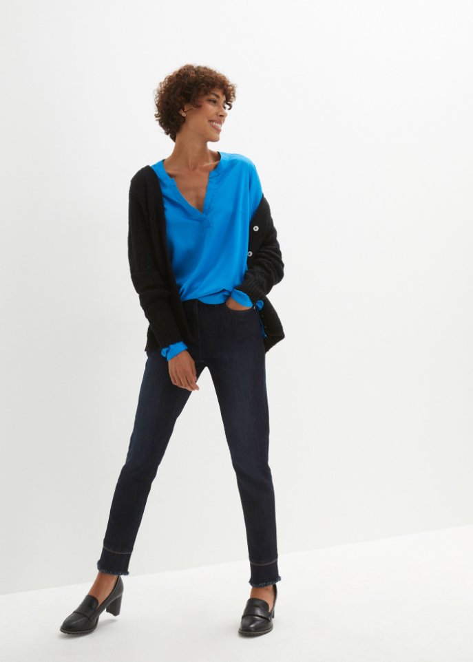7/8-Sretchjeans mit Glitzer