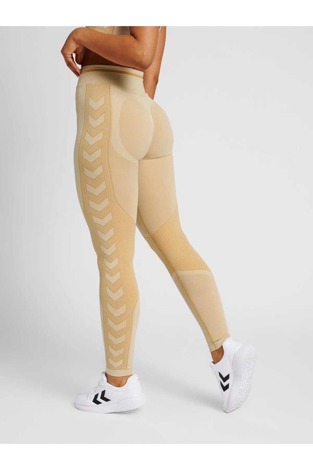 hummel  Sport-Leggings - Gelb - Mittlerer Bund