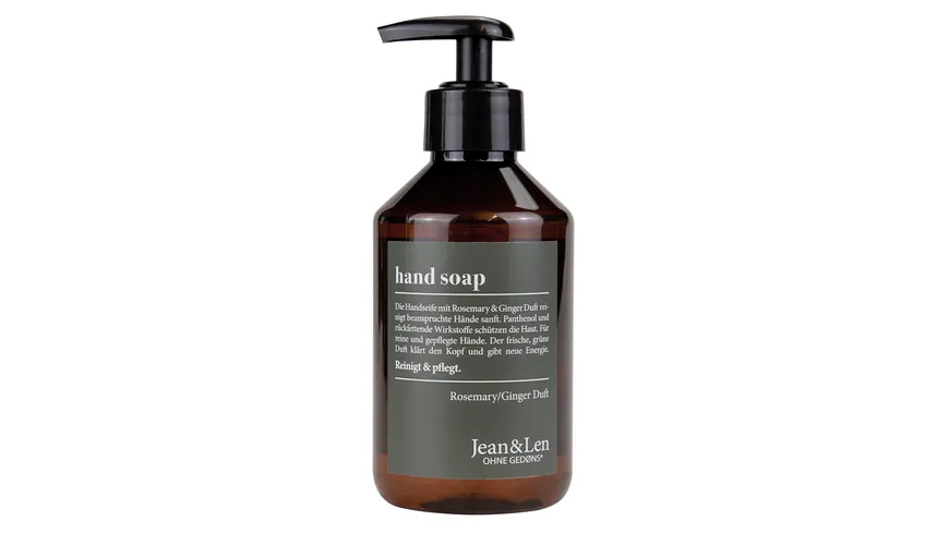 Jean&Len Flüssigseife Rosemary Ginger 250 ml