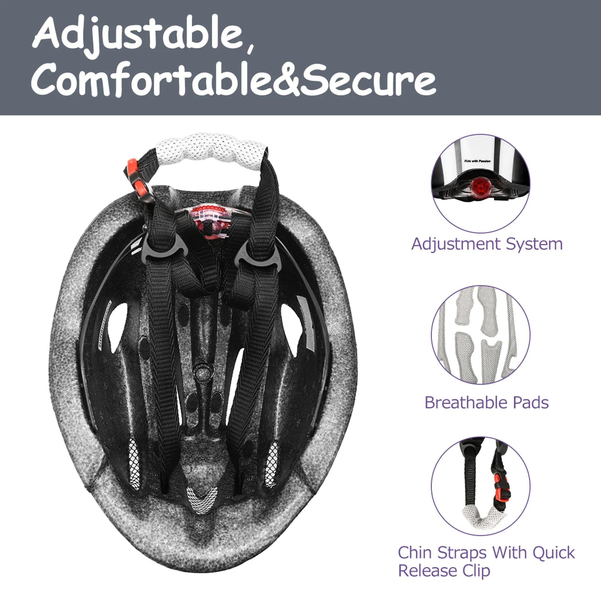 OUTERDO Outdoorhut Casco De Bicicleta: Fahrradhelm Sicher und stylisch! (1-St) besonders atmungsaktiv und äußerst robust