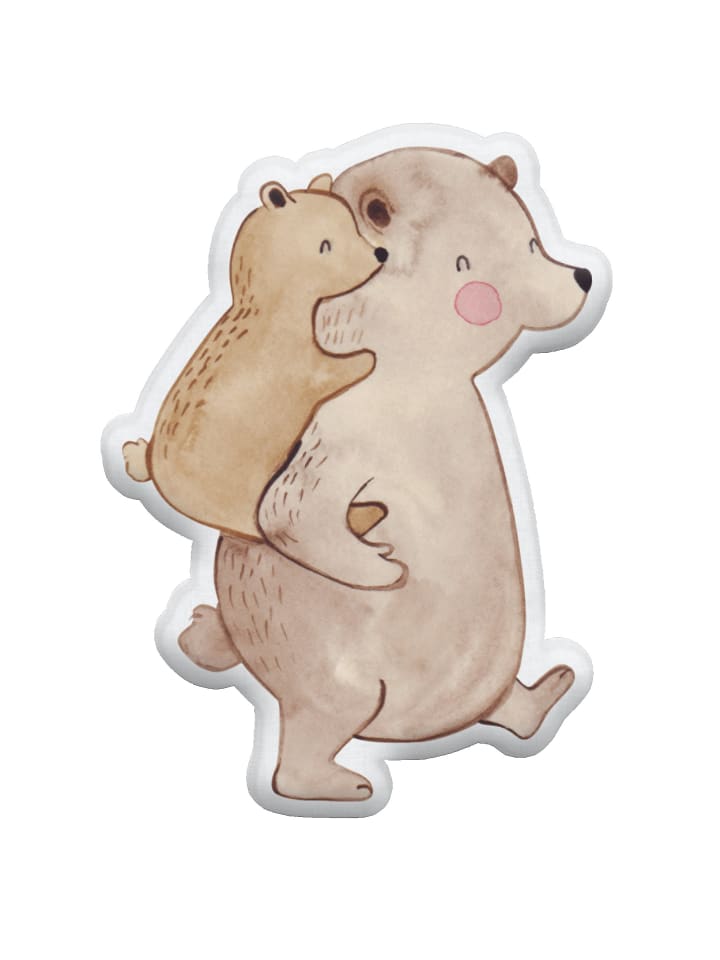 Mr. & Mrs. Panda Kissen Kuscheltier Papa Bär ohne Spruch in Weiß günstig kaufen