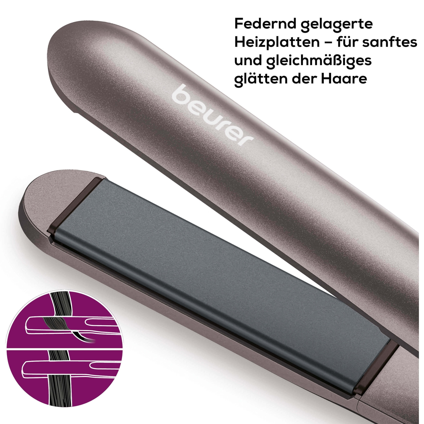 HS 15 Haarglätter-Schnell aufheizbarer und besonders schonender Haarglätter für ein vielseitiges Haarstyling