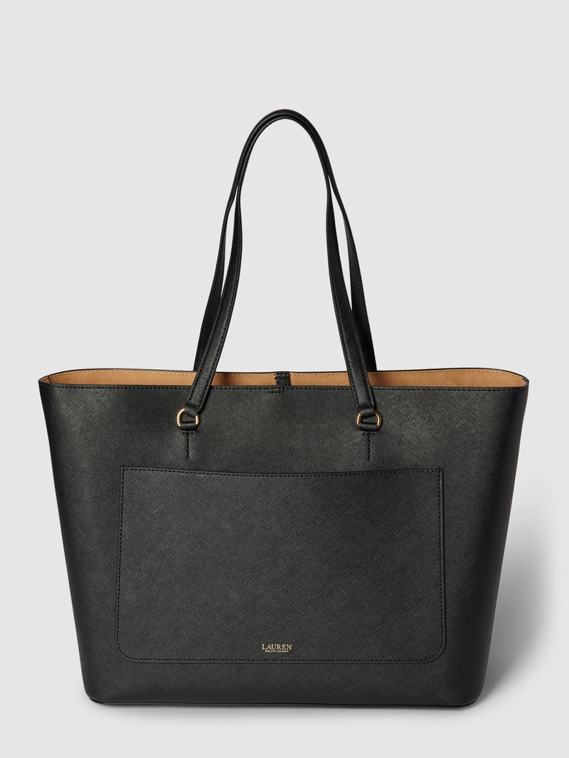 Tote Bag mit Label-Detail Modell 'KARLY' in schwarz