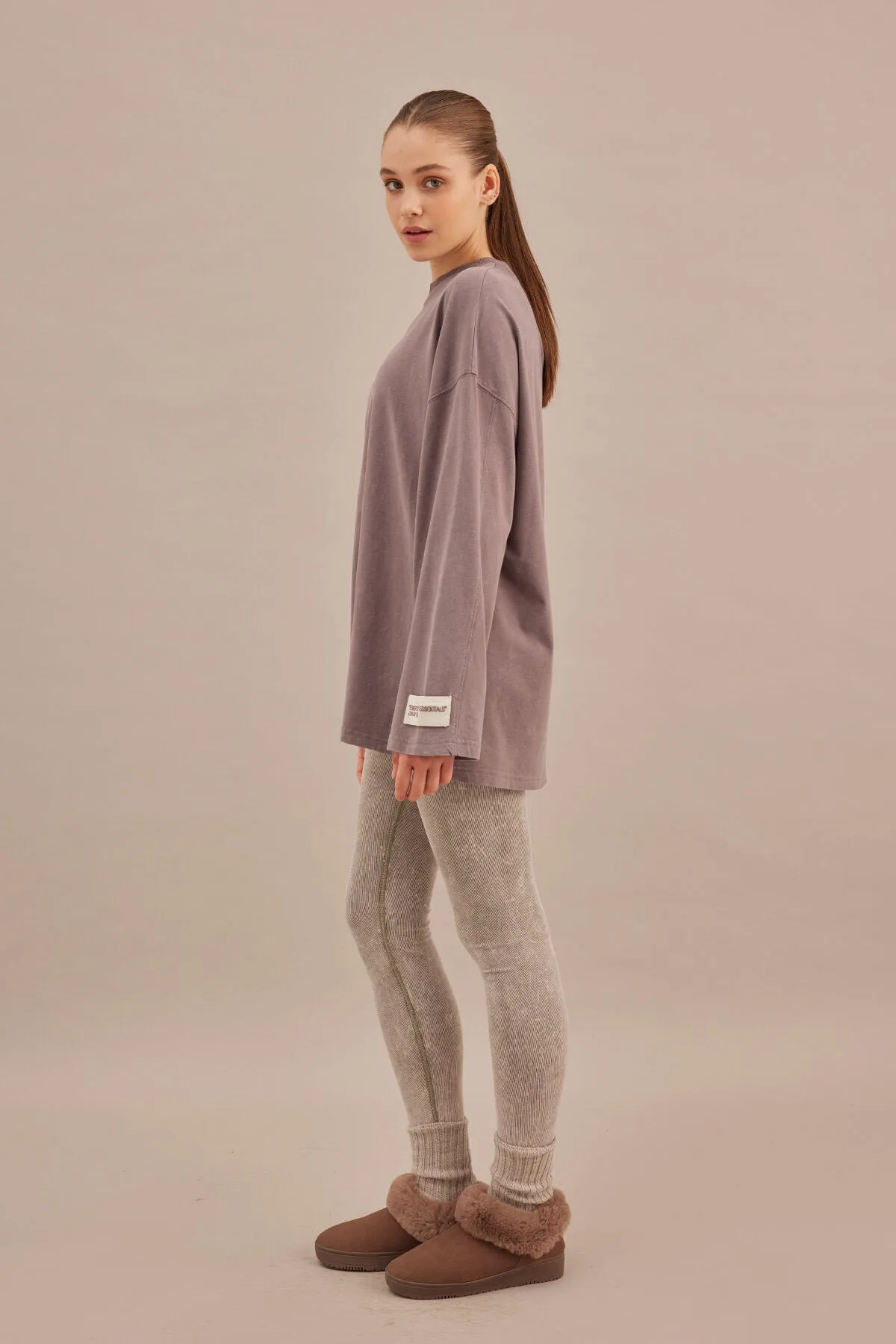 Manuka  Oversize-Sweatshirt mit verblasstem Effekt Lavendel