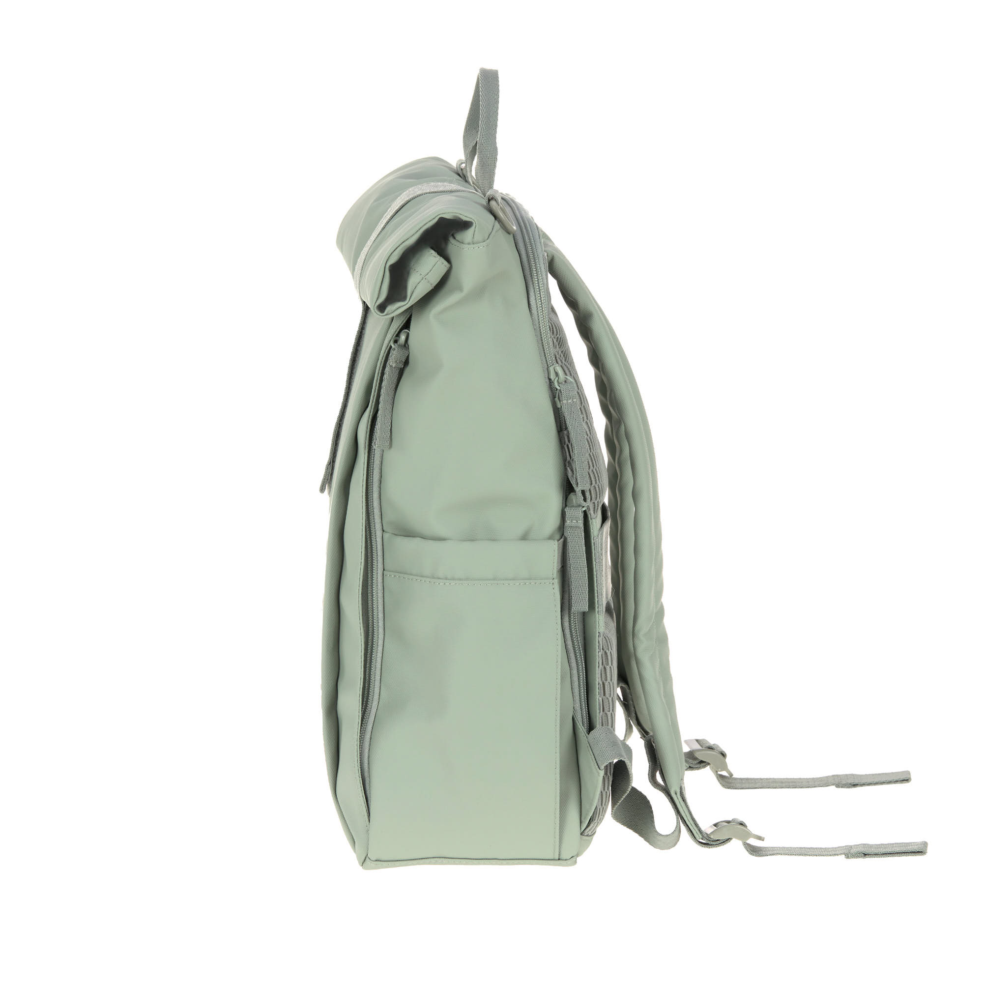 Wickelrucksack - Rolltop Up Backpack, Silbergrün