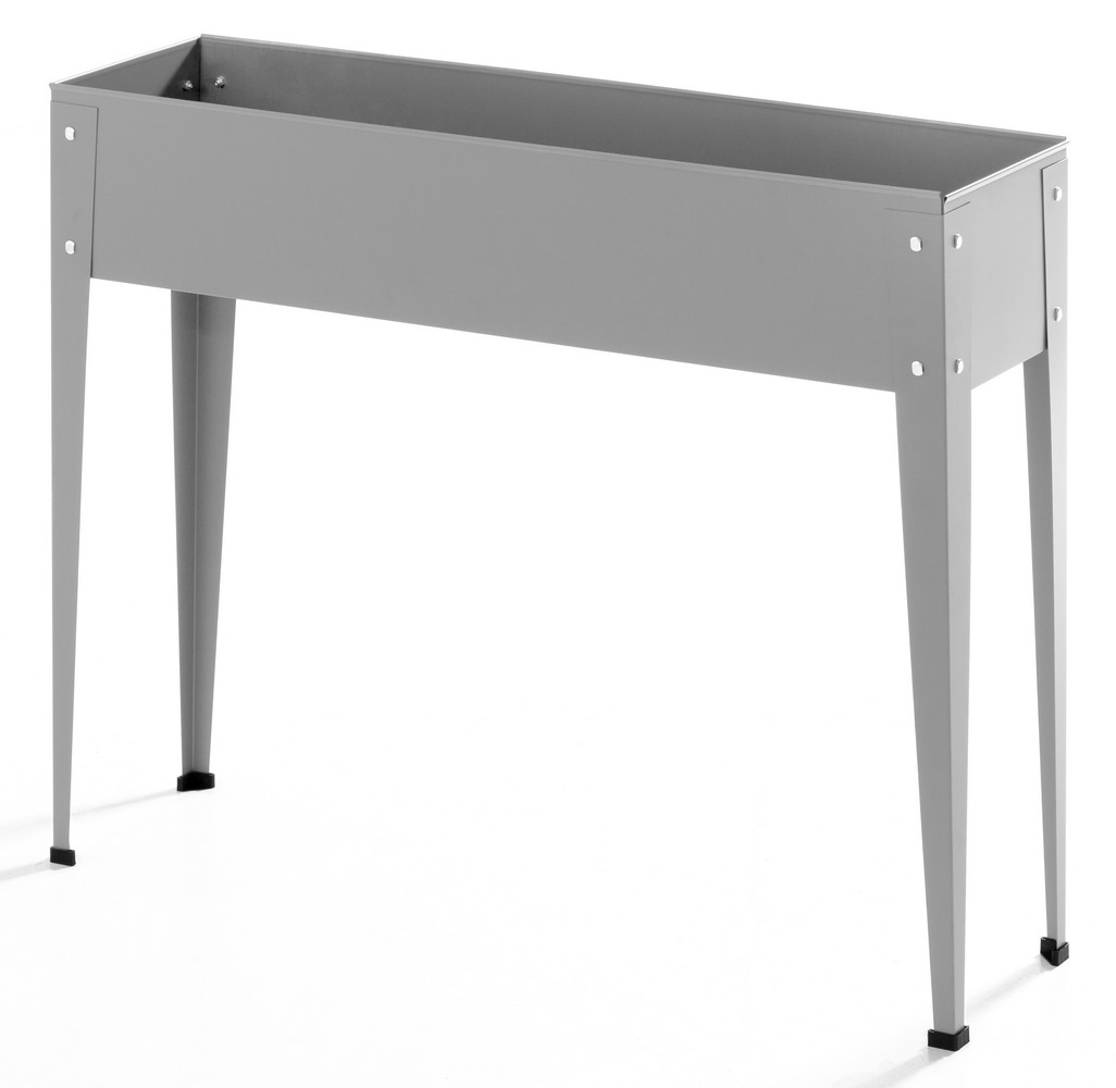 Powertec Garden Metall-Hochbeet, ca. 100 x 27 x 80 cm - Grau