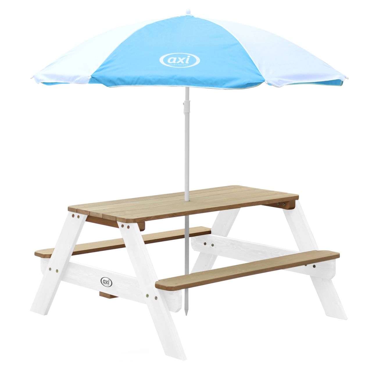 AXI Sonnenschirm Ø125 cm - Blau/weiß