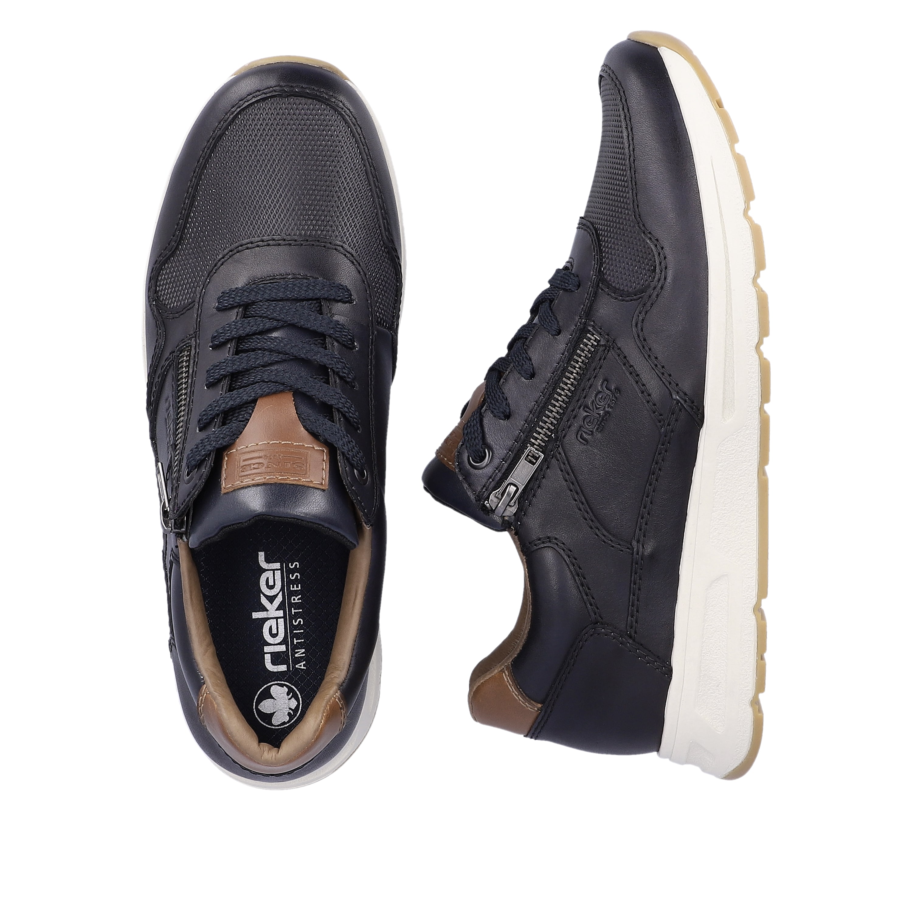 Rieker Herren Sneaker Low stahlblau