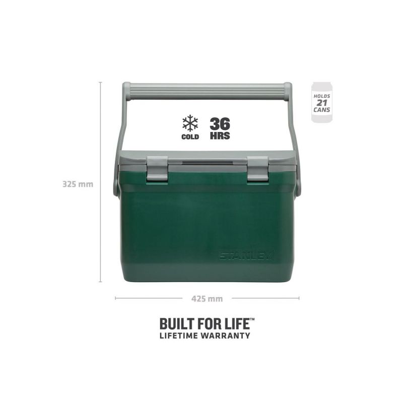 Camping Kühlschrank\/Eisbox, Stanley Adventure Easy Carry Outdoor Cooler 16qt \/15.1l Grün