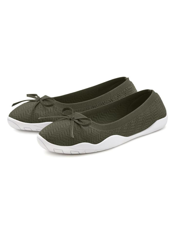 LASCANA Sneaker Ballerinas in olivgrün günstig kaufen
