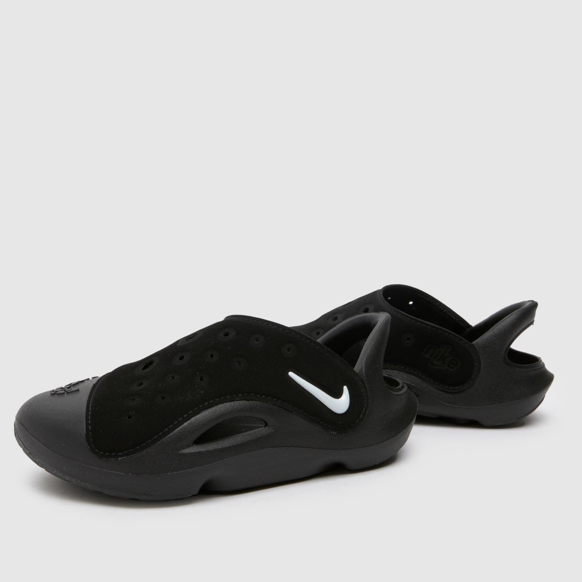 Nike svarta och vita turkise swoosh juniorsandaler