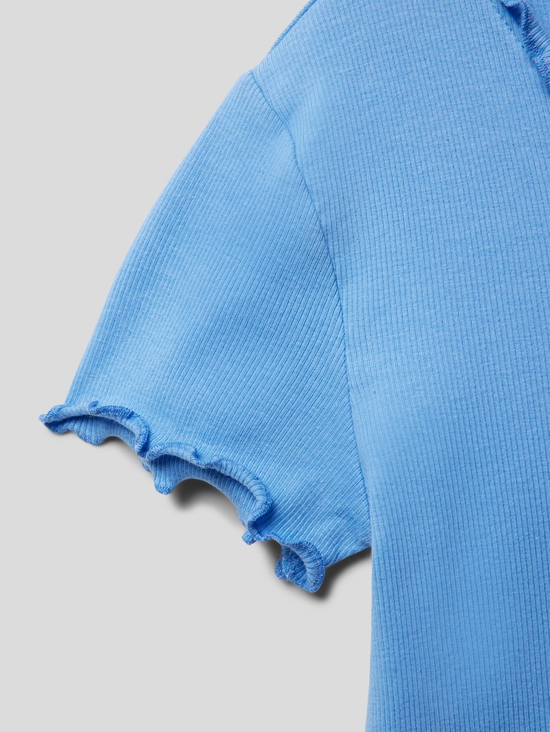T-Shirt mit Muschelsaum Modell 'KOGLAILA' in blau