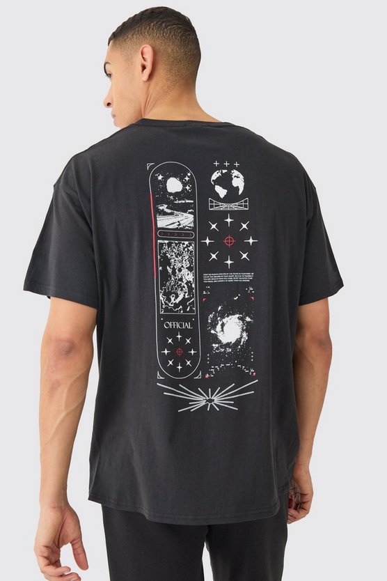 Oversize T-Shirt mit Space-Print