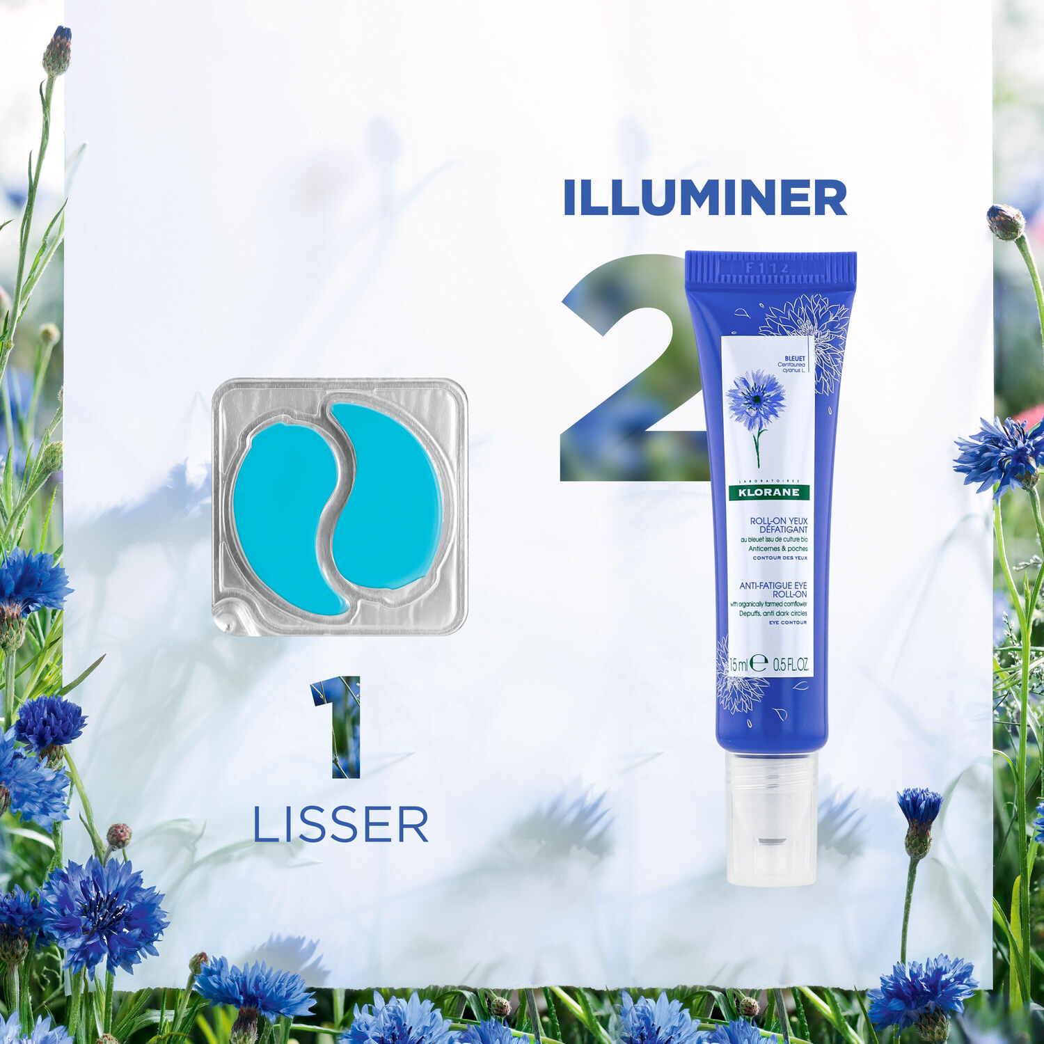 Klorane Roll-on Défatiguant Yeux Au Bleuet 15 ml