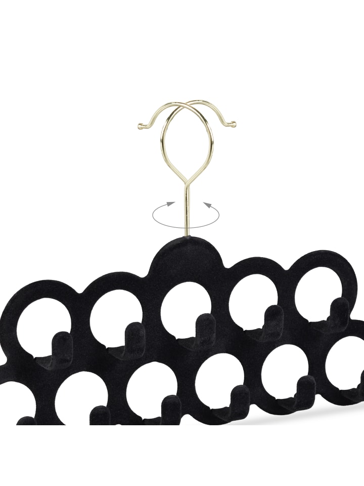 relaxdays Schalhalter in Schwarz günstig kaufen onesize