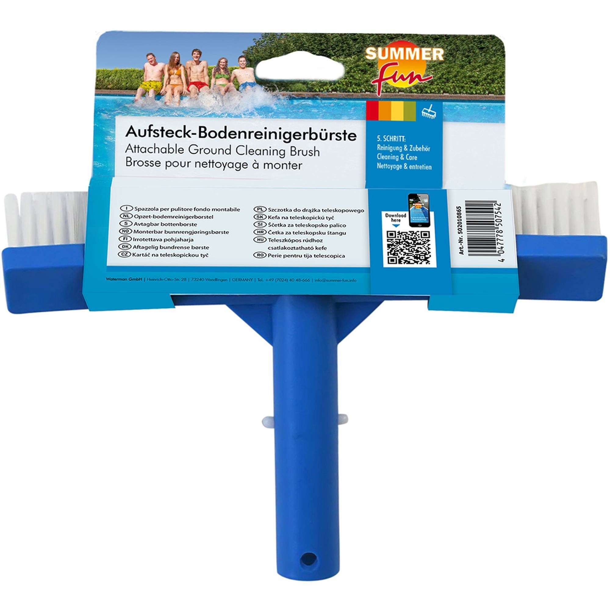 SUMMER FUN Poolbürste Aufsteck-Bodenreinigerbürste 25cm, Boden, Wand