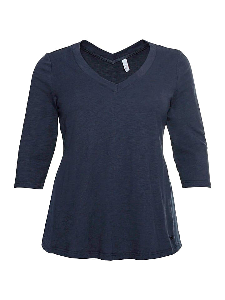 sheego 3/4-Arm-Shirt in nachtblau günstig kaufen 52/54