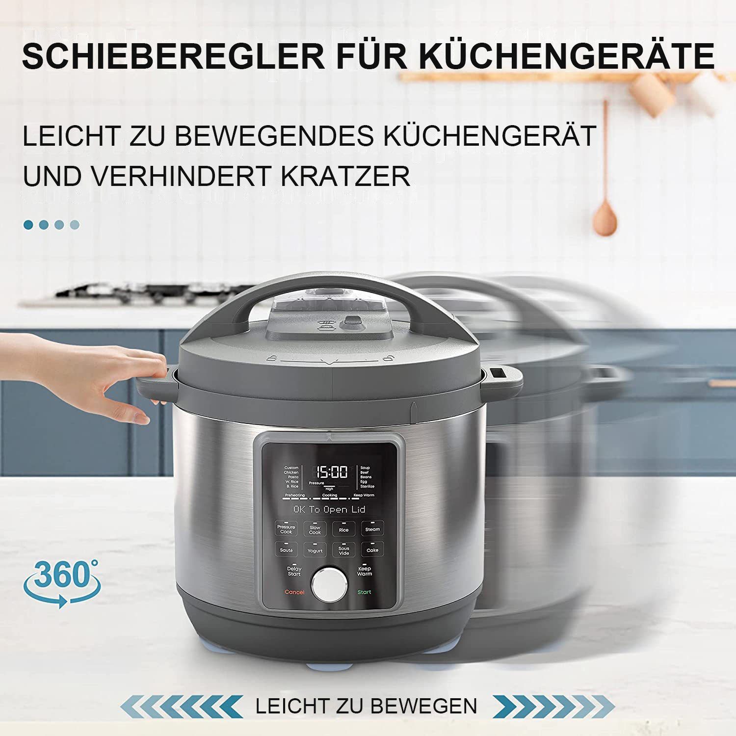 TOPMELON Möbelfuß Küchenutensilien Geräteschieber, 24 Stück