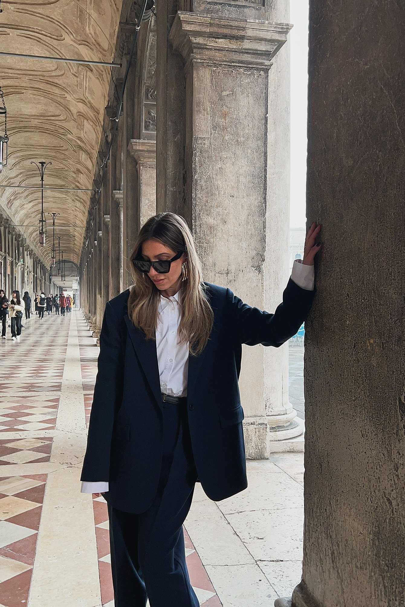 Oversize Maxi-Blazer mit einem Knopf