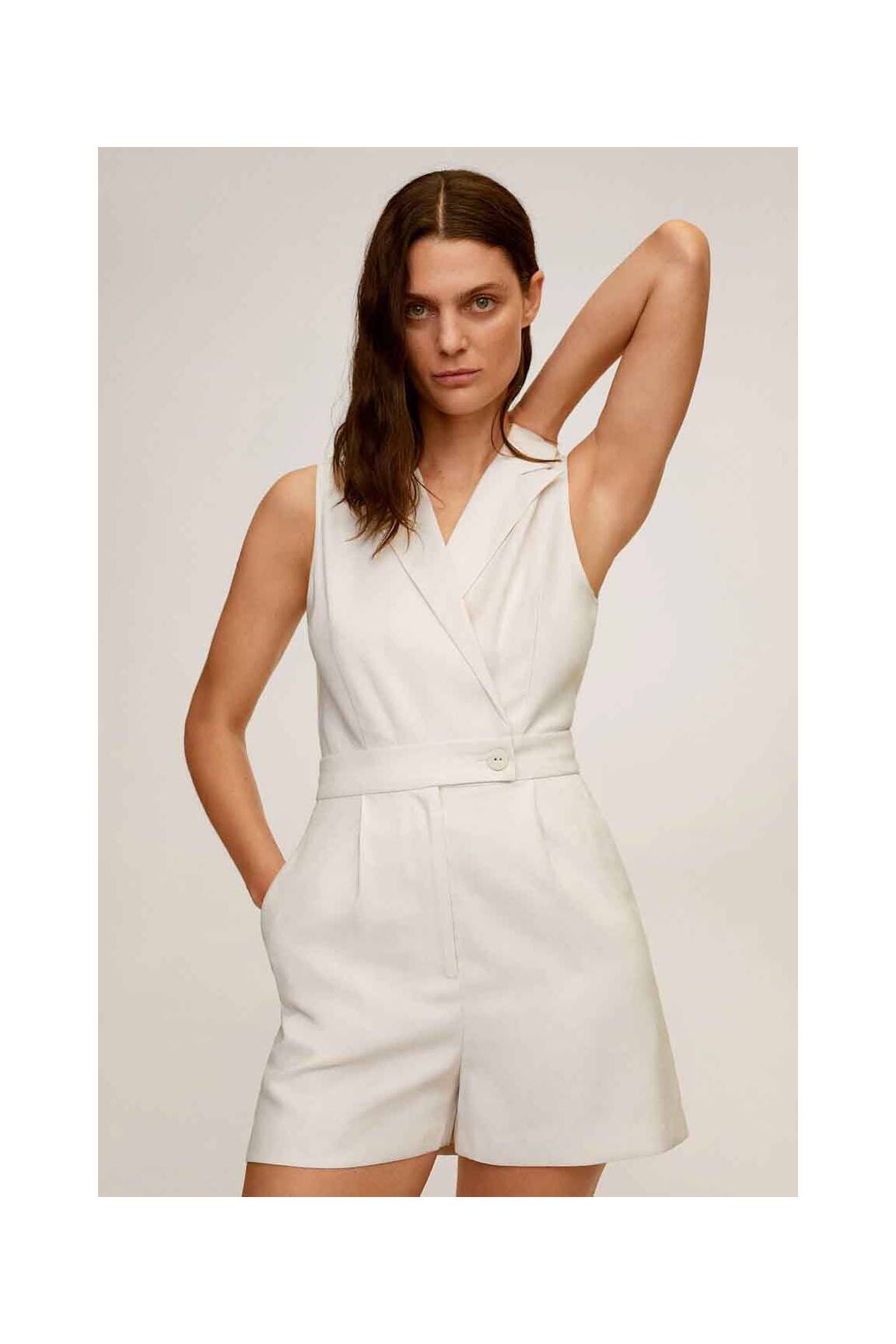 Mango Combi Shorts Femme couleur blanc