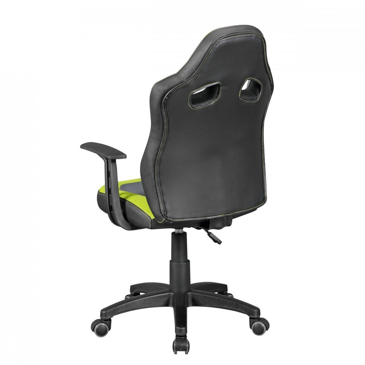 Amstyle Kinderdrehstuhl SPEEDY Jugendstuhl Kinderschreibtischstuhl Drehstuhl ergonomisch - grün/grau