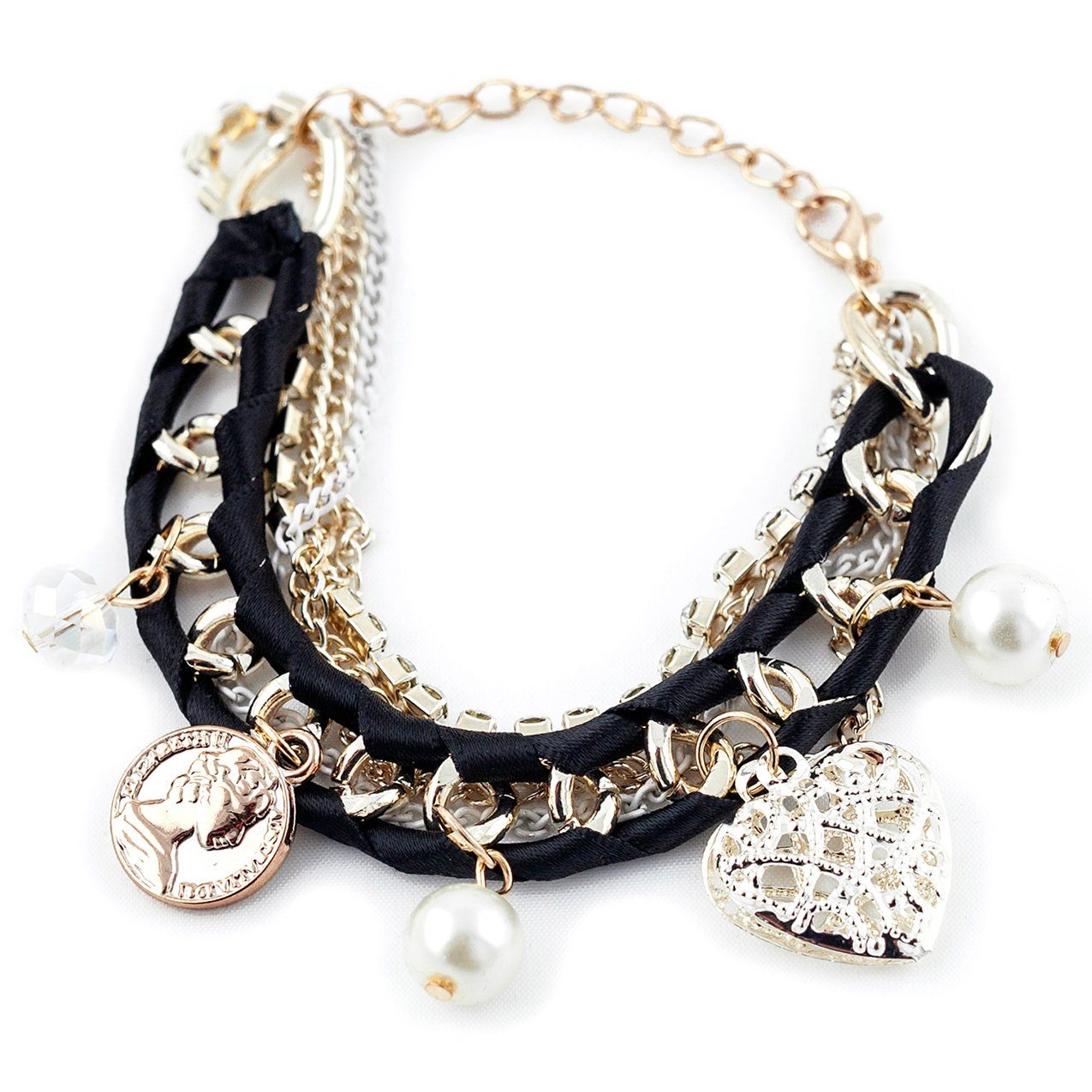 MyBeautyworld24 Bettelarmband Modisches Bettelarmband Charm für Damen und Mädchen