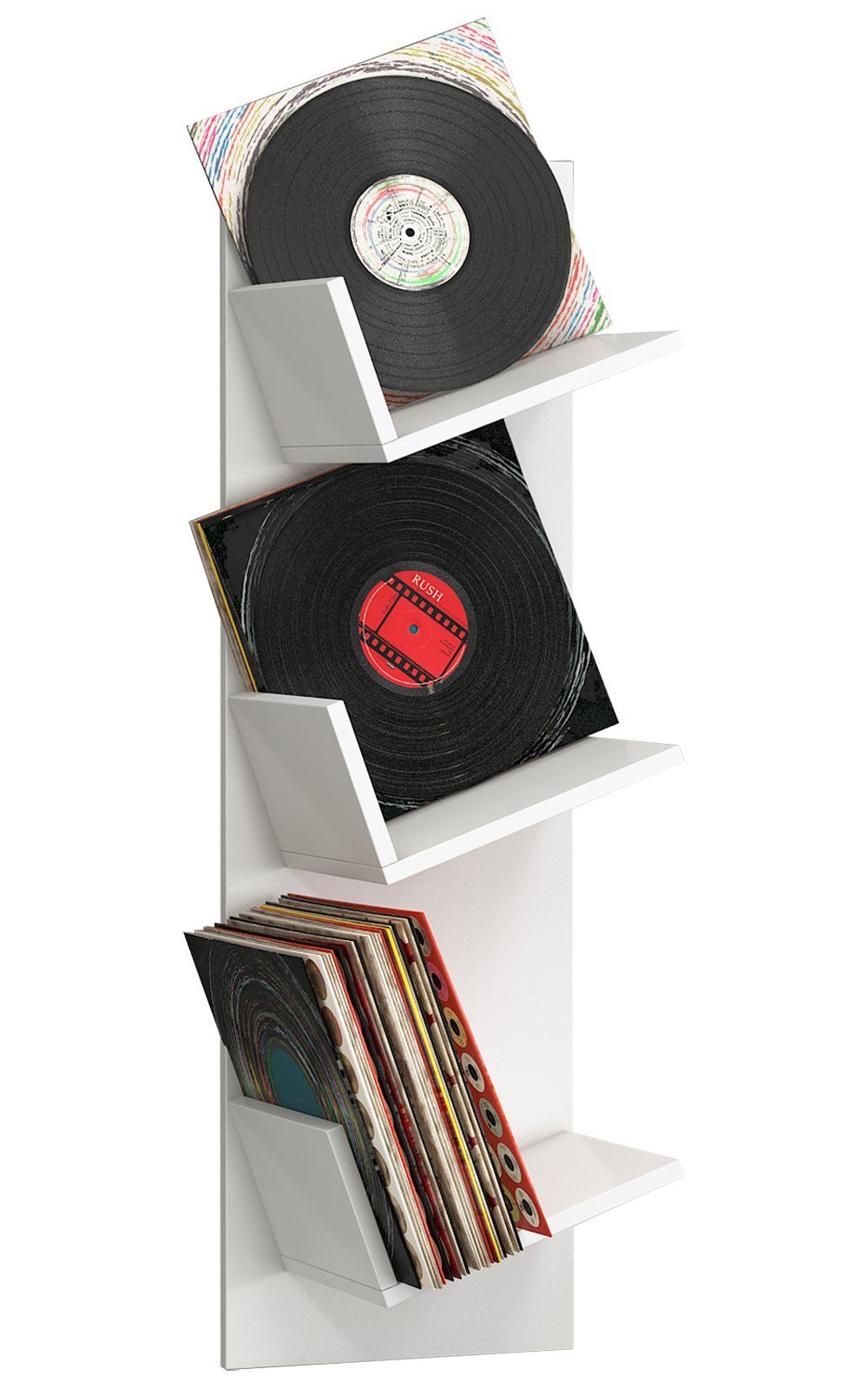 VCM CD-Regal Holz Bücher Schallplatten LP Hänge Wandregal Sulda, 1-tlg.