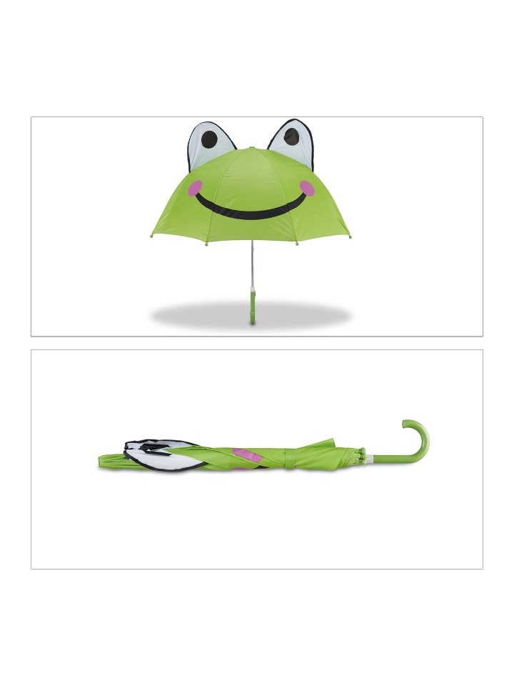relaxdays Kinderregenschirm Frosch in Grün günstig kaufen onesize
