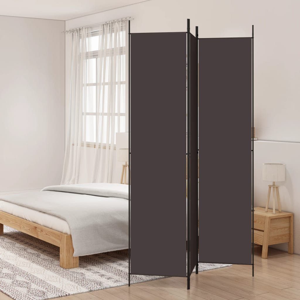 vidaXL Raumteiler 3-tlg. Paravent Braun 150x220 cm Stoff, 1-tlg.