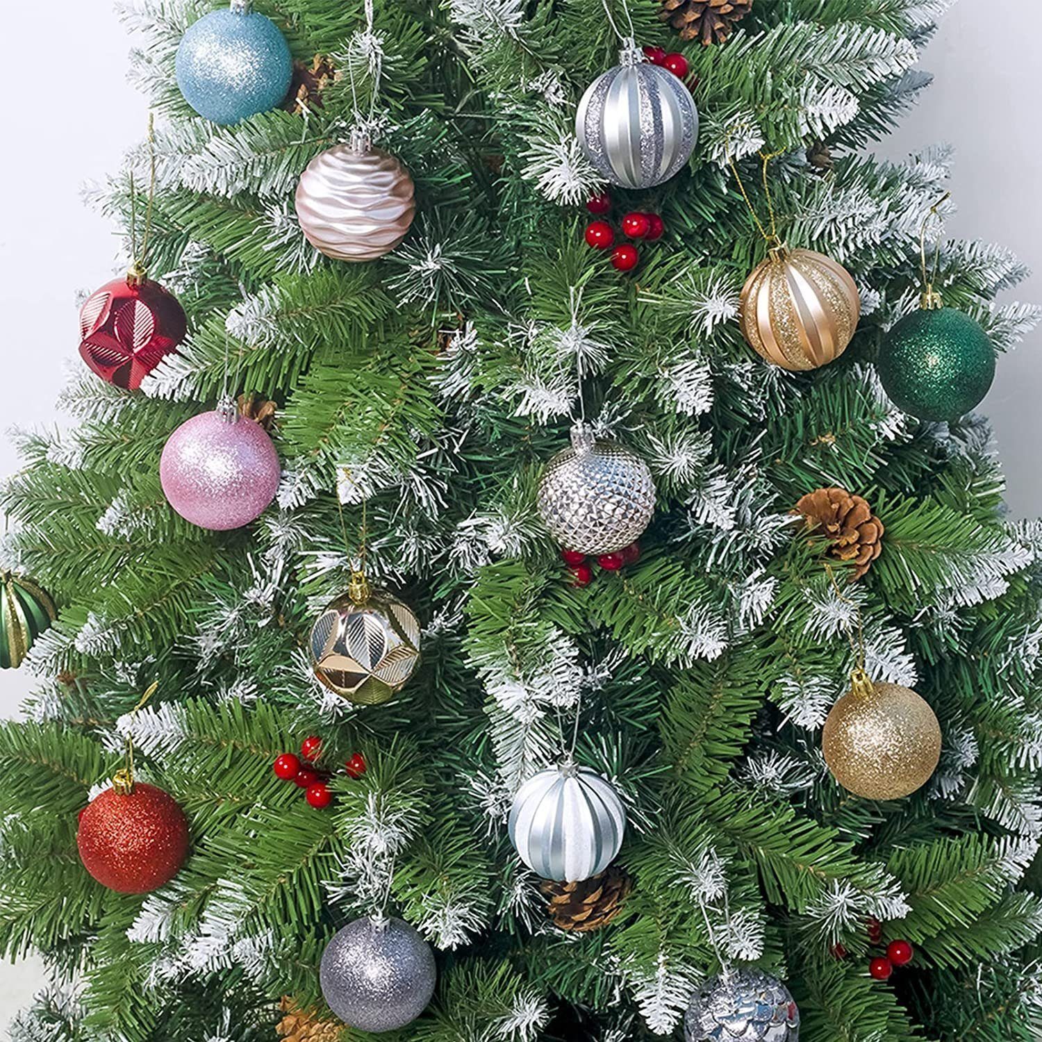 DOPWii Weihnachtsbaumkugel 9er Weihnachtskugeln Christbaumkugeln