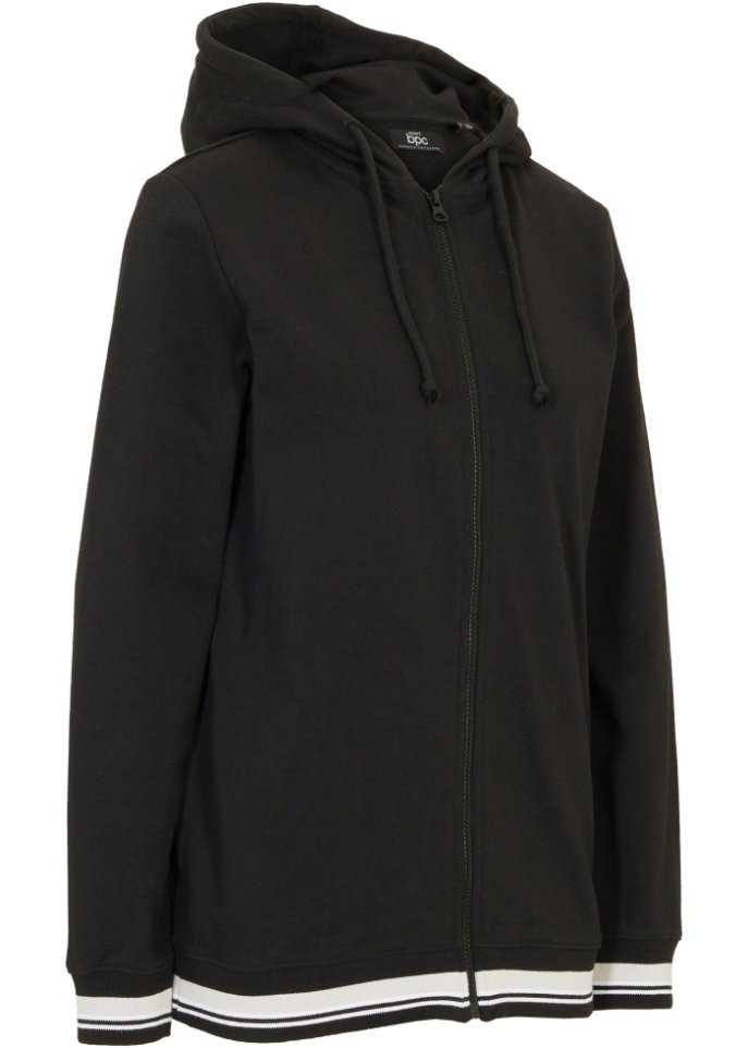 Sweatjacke mit Kontraststreifen