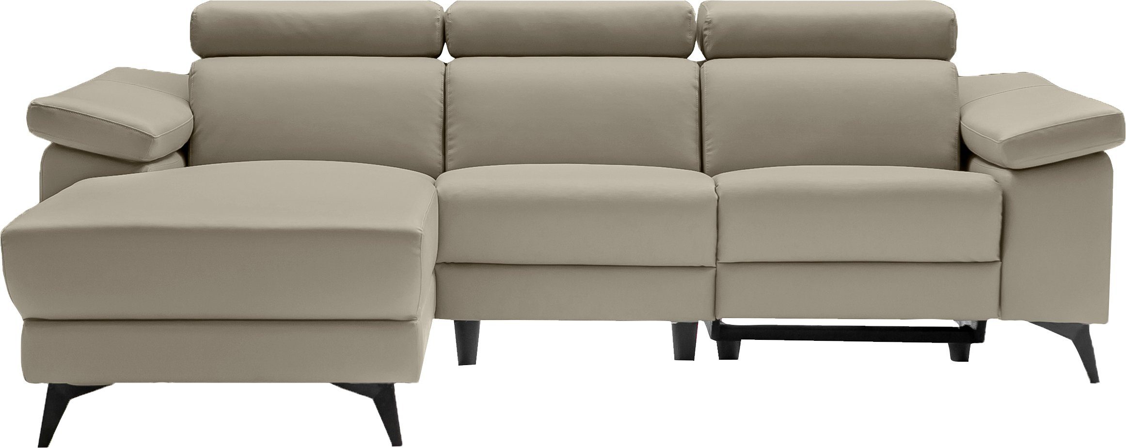 Places of Style Ecksofa Samira, mit elektrischer Relaxfunktion in einem Sitz und USB-Anschluss