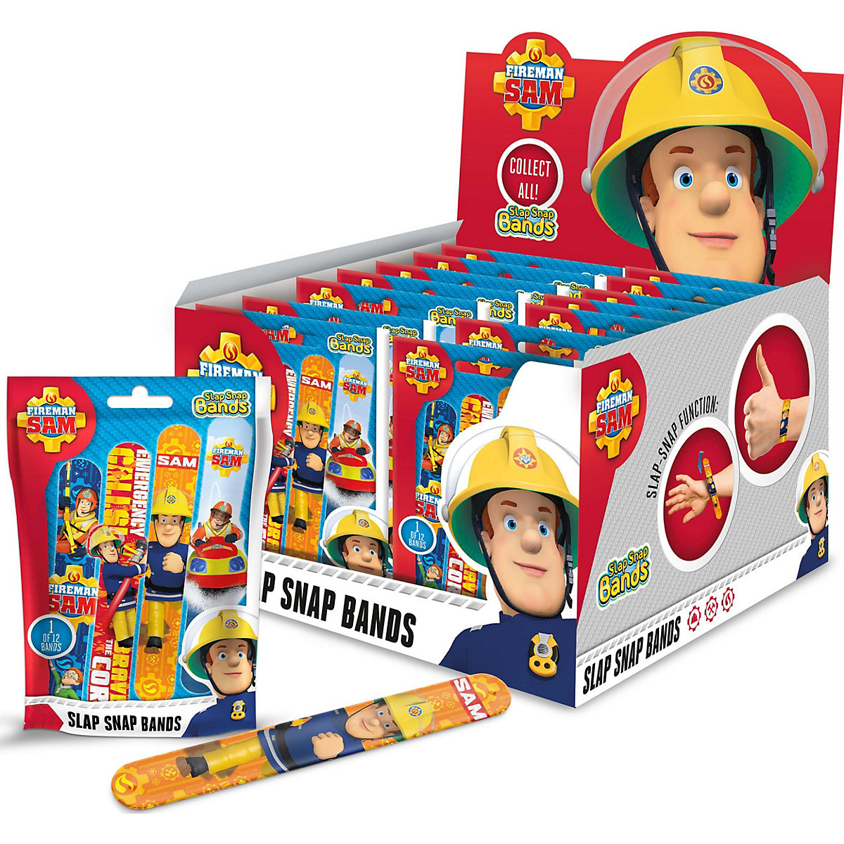 Slap-Snap-Bands Fireman Sam 6 Stück