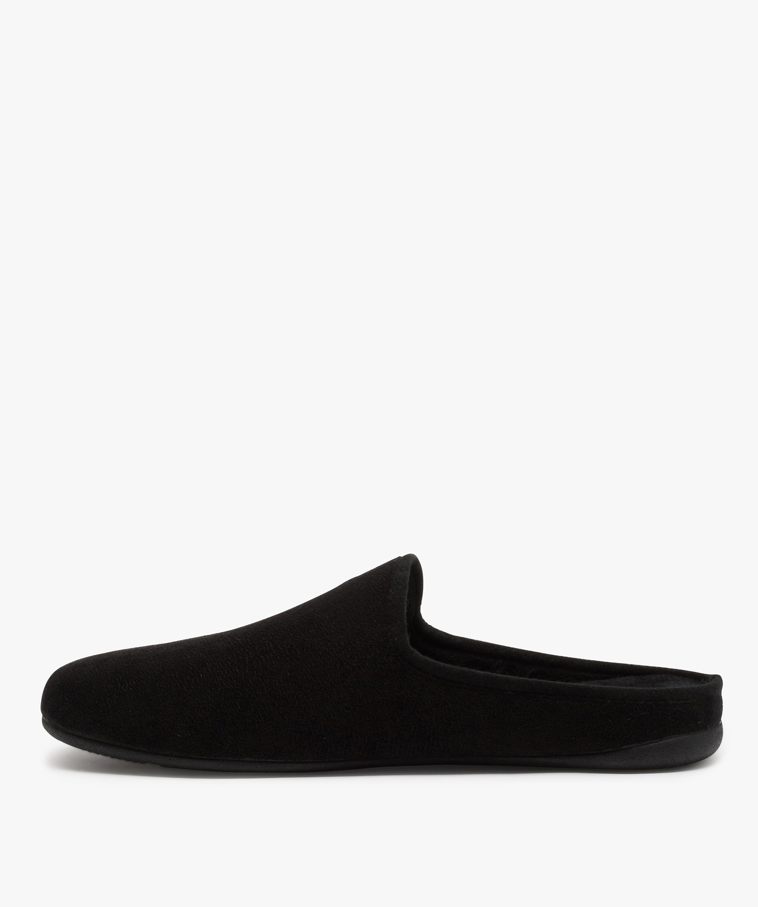 Chaussons homme en forme de slippers unis avec broderie | GEMO