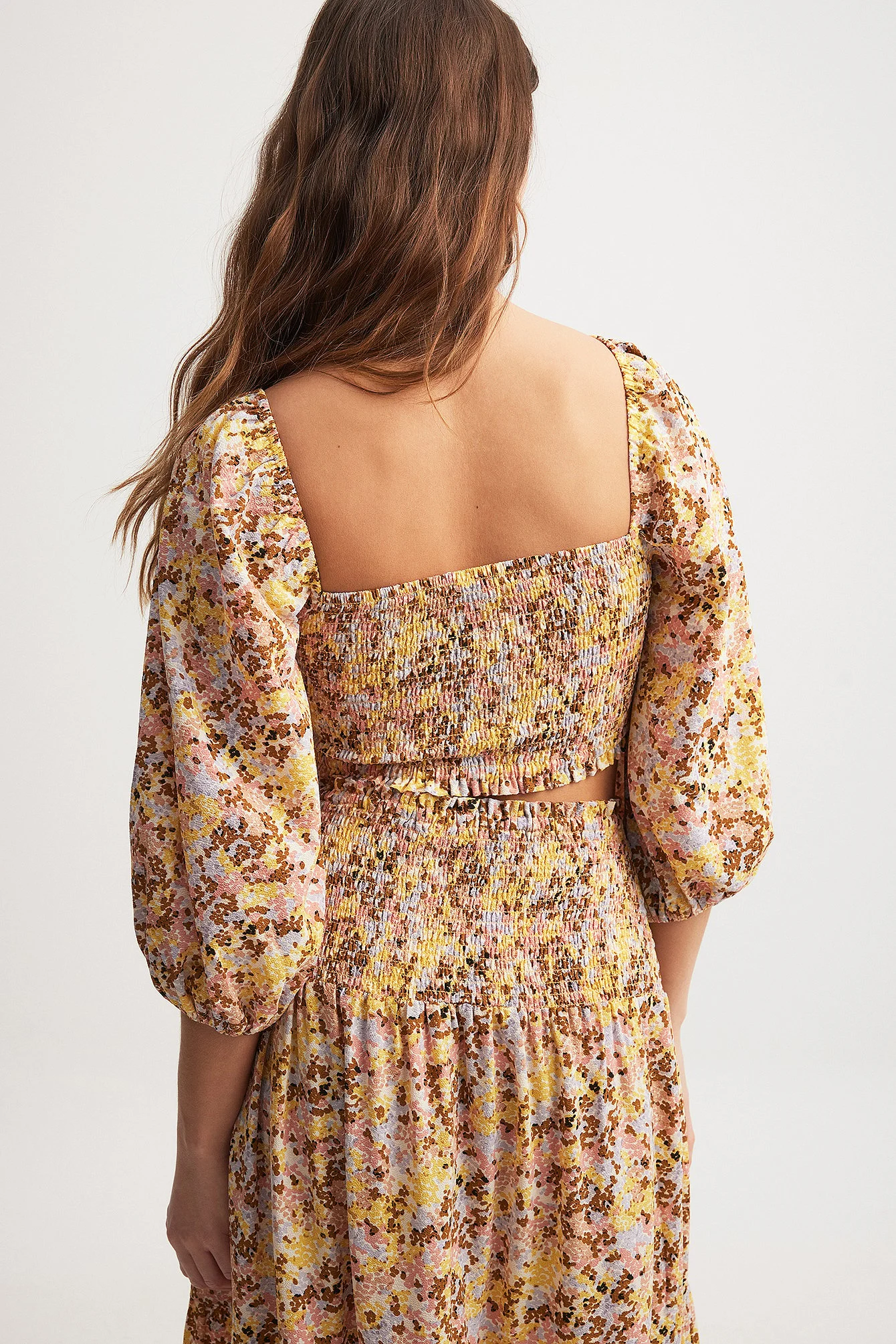 Balloon Sleeve Smocked Top